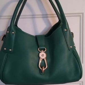 DOONEY & BOURKE green leather satchel